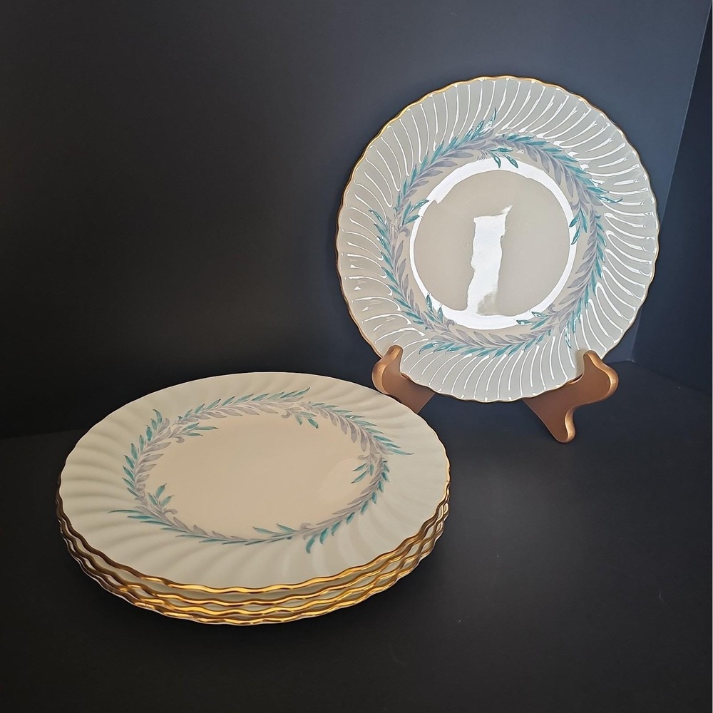 Symphony Blue Minton Salad Plates - EUC - Discontinued